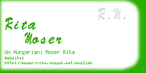 rita moser business card